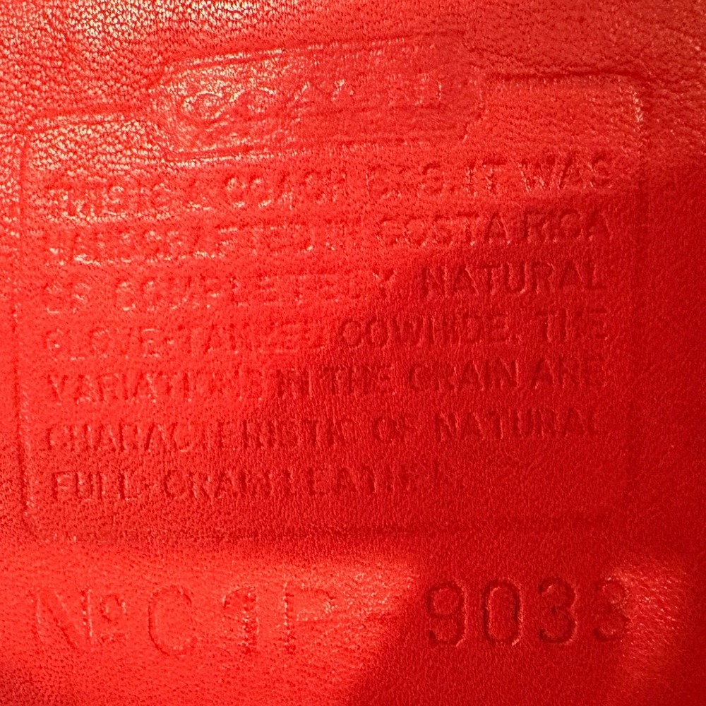 Vintage Coach Ergo 9033 Red Glove Tanned Leather Hobo Shoulder Bag Made in USA - Picture 9 of 12